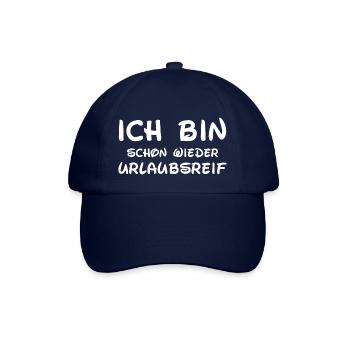schon wieder Urlaubsreif - Baseballkappe - Blau/Blau - Vorne