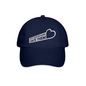 Date Mistakes Zitat Logo - Baseballkappe - Blau/Blau - Vorne
