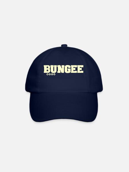 bungee logo gelb - Baseballkappe - Blau/Blau