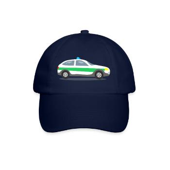 Polizeiauto mit Blaulicht - Baseballkappe - Blau/Blau - Vorne