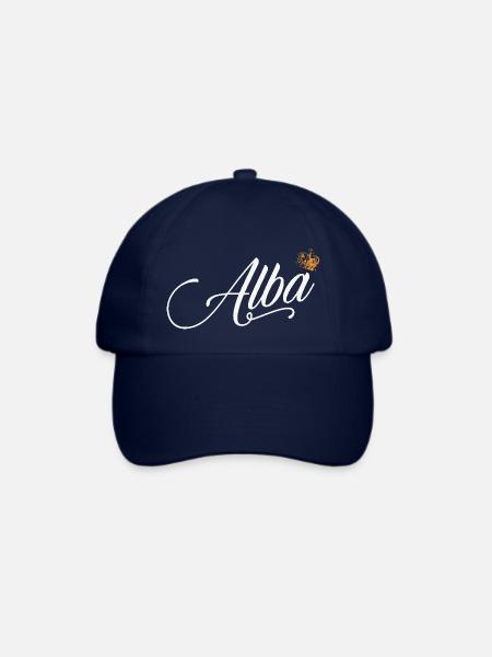 Alba Custom Name für Frauen Kinder Kleinkinder - Alba - Baseballkappe - Blau/Blau