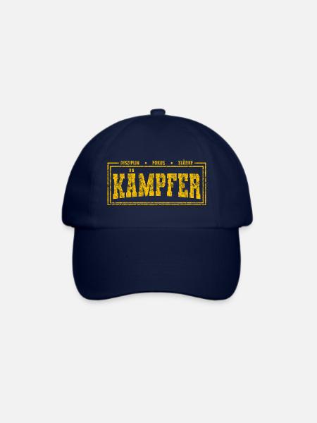 KÄMPFER – Motivation & Durchhaltevermögen - Baseballkappe - Blau/Blau