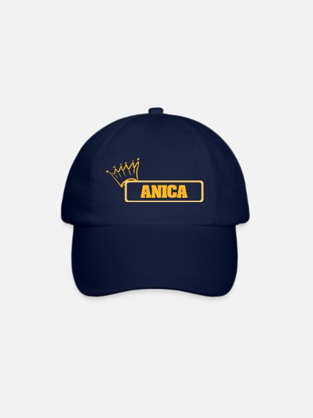 Vorname Anica - Baseballkappe - Blau/Blau