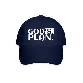 god's plan - Gods Plan | Fun Shirt - Baseballkappe - Blau/Blau - Vorne