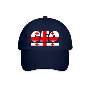 Georgien Fahne Flagge GEO - Baseballkappe - Blau/Blau - Vorne
