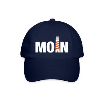 moin Leuchtturm Norddeutschland Ostfriesland - Baseballkappe - Blau/Blau - Vorne