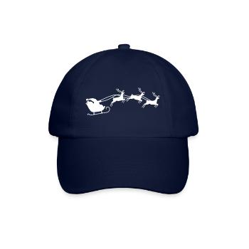 Weihnachtsmann mit Schlitten - Baseballkappe - Blau/Blau - Vorne