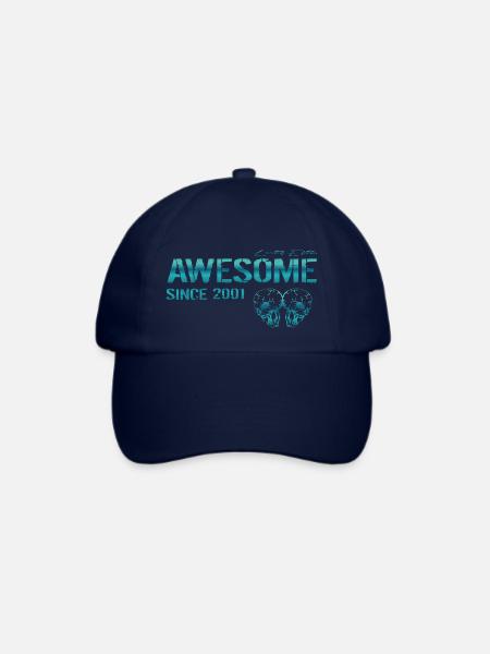 Awesome since 2001 Geschenk - Baseballkappe - Blau/Blau