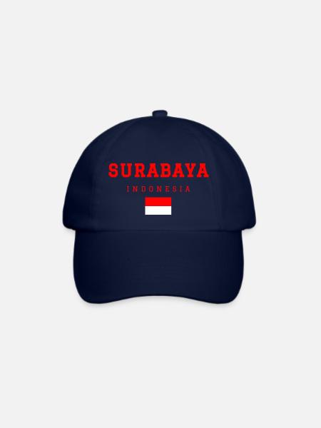 Surabaya Indonesien - Baseballkappe - Blau/Blau