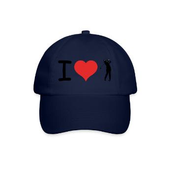 I love Golf - Relatable Sports Sticker - Baseballkappe - Blau/Blau - Vorne