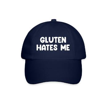 Gluten Hates Me - Baseballkappe - Blau/Blau - Vorne