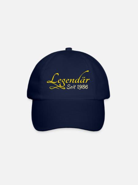 geboren 1986 - Baseballkappe - Blau/Blau