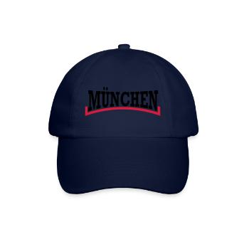 München Schrift zweifarbig - Baseballkappe - Blau/Blau - Vorne