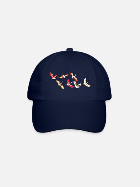 Kraniche - Baseballkappe - Blau/Blau