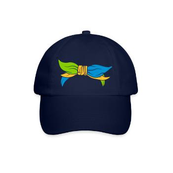 Bunte weibliche Kopfbedeckung Kopftuch - Baseballkappe - Blau/Blau - Vorne