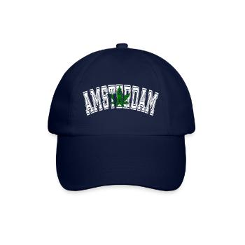 Amsterdam Design mit Cannabisblatt - Baseballkappe - Blau/Blau - Vorne