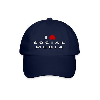 Ich hasse Social Media - Baseballkappe - Blau/Blau - Vorne