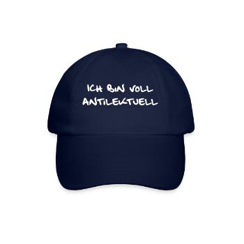 Nicht intellektuell sondern antilektuell - Baseballkappe - Blau/Blau - Vorne