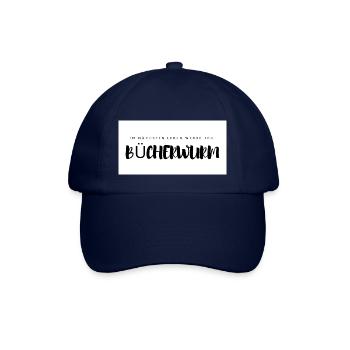 Bücherwurm - Baseballkappe - Blau/Blau - Vorne
