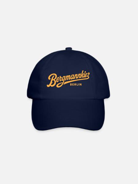 Bergmannkiez Vintage Schriftzug - Baseballkappe - Blau/Blau