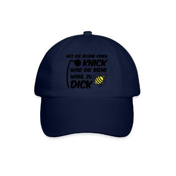 Biene zu dick Blume Knick Blüte - Baseballkappe - Blau/Blau - Vorne