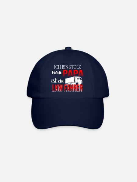 LKW - Ich bin stolz. Mein Papa ist LKW - T-Shirt - Baseballkappe - Blau/Blau