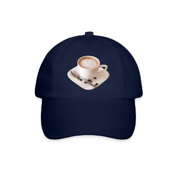 cappuccino coffee kaffee cup tasse mokka pot pott1 - Baseballkappe - Blau/Blau - Vorne