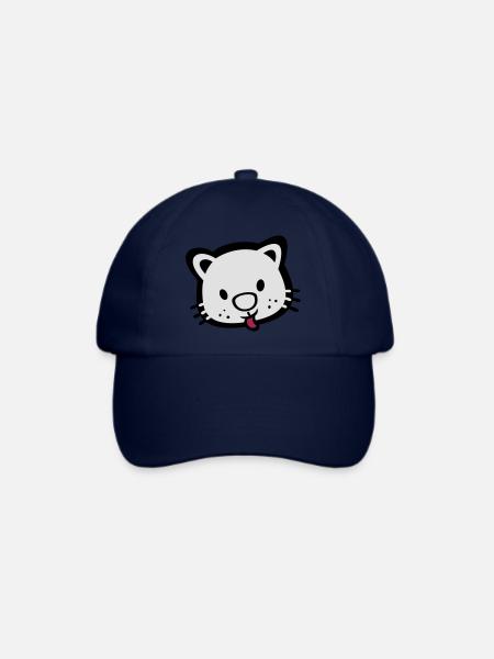 süßes Kätzchen Katze - Baseballkappe - Blau/Blau