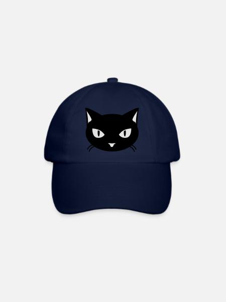 cat - kitty - katze - chat - Baseballkappe - Blau/Blau