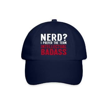 Nerd? I prefer the term intellectual badass II 2c - Baseballkappe - Blau/Blau - Vorne