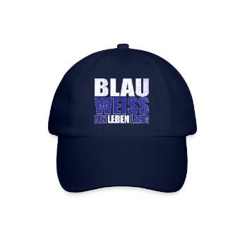 Blau Weiss ein Leben Lang - Baseballkappe - Blau/Blau - Vorne