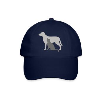 Hund und Katze - Baseballkappe - Blau/Blau - Vorne