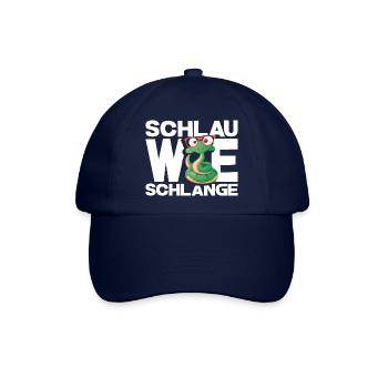 Lustiger Spruch Schlau wie Schlange für alt & jung - Baseballkappe - Blau/Blau - Vorne