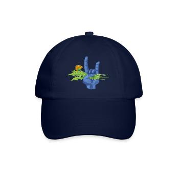 Unkraut ist Metal - Baseballkappe - Blau/Blau - Vorne