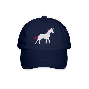 Einhorn Silhouette Umriss Schatten - Baseballkappe - Blau/Blau - Vorne