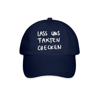 Fakten checken - Baseballkappe - Blau/Blau - Vorne