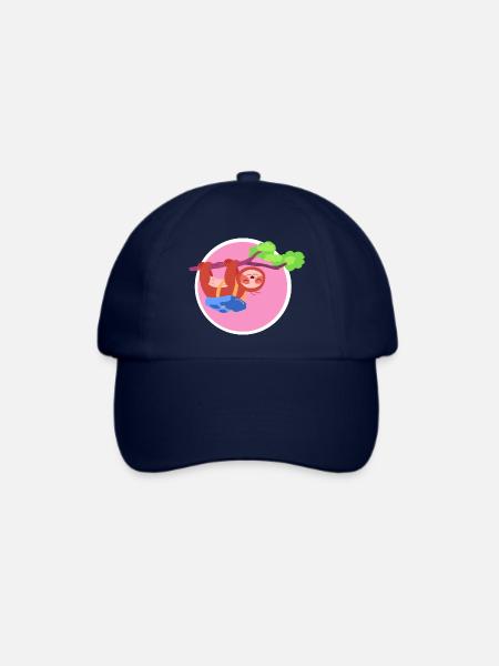 Faultier rosa - Baseballkappe - Blau/Blau