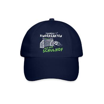 Schulanfang, Schulkind, Einschulung, Fußball - Baseballkappe - Blau/Blau - Vorne