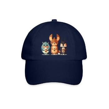 Party Tiere des Waldes mit Bier - Baseballkappe - Blau/Blau - Vorne