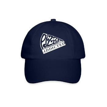 Pizza-süchtig - Baseballkappe - Blau/Blau - Vorne
