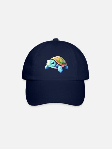 Schildkröte - Baseballkappe - Blau/Blau
