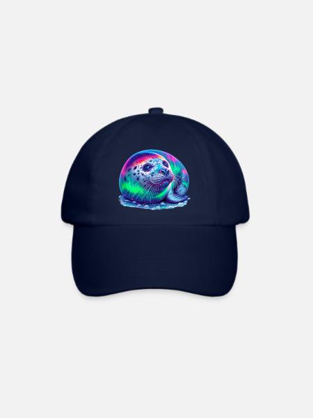 Aurora Borealis Siegel - Baseballkappe - Blau/Blau