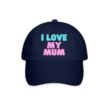 I love my mum - Baseballkappe - Blau/Blau - Vorne
