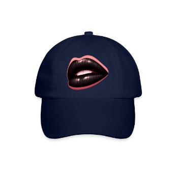 Schwarze Lippen - Mysteriöse Kunst - Baseballkappe - Blau/Blau - Vorne