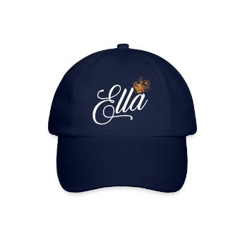 Ella Name für Frauen Kinder Kleinkinder - Ella Custom - Baseballkappe - Blau/Blau - Vorne