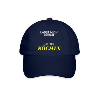 Lasst mich durch, ich bin Köchin Geschenkidee - Baseballkappe - Blau/Blau - Vorne