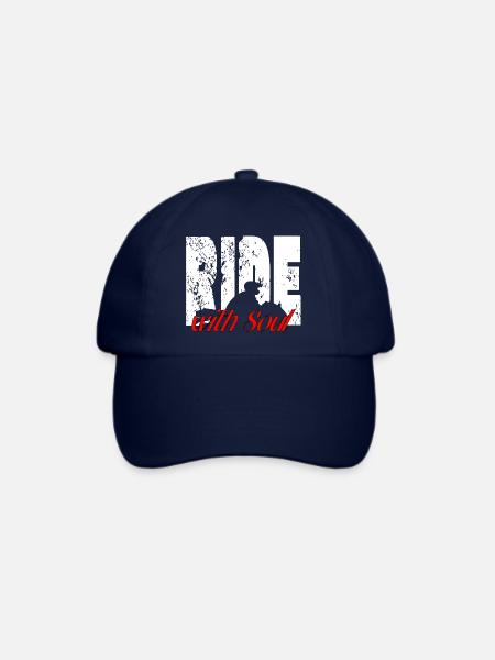 Für Biker - RideWithSoul - Baseballkappe - Blau/Blau