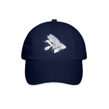 Fantasievoller Fisch mit Flügeln - Baseballkappe - Blau/Blau - Vorne