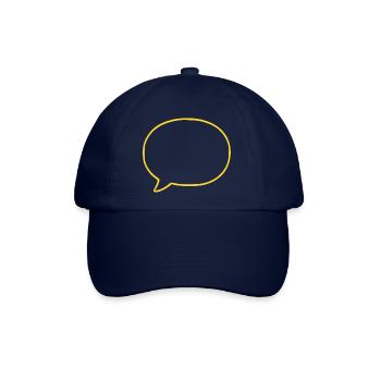Sprechblase Comic selbst gestalten personalisieren - Baseballkappe - Blau/Blau - Vorne