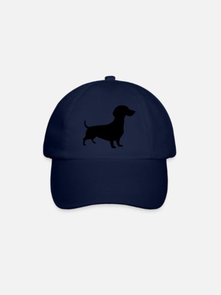 Dachshund Hunde Silhouette Geschenk Dackelbesitzer - Baseballkappe - Blau/Blau
